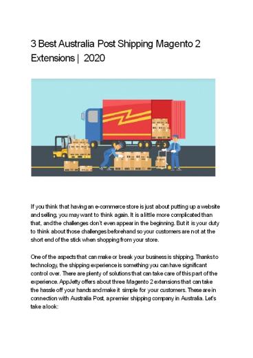 3 Best Australia Post Shipping Magento 2 Extensions | 2020