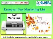 European Fax Marketing List