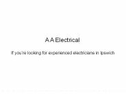 Electrician Ipswich | AA Electrical