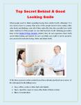 Top Secret Behind A Good Looking Smile PowerPoint PPT Presentation
