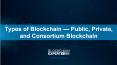 Types of Blockchain — Public, Private, and Consortium Blockchain PowerPoint PPT Presentation