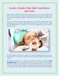 Search A Dentist That Suits Your Desires and Needs PowerPoint PPT Presentation