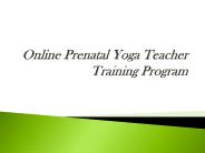 Online Prenatal Yoga Teacher Training Program