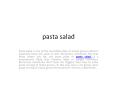 pasta salad PowerPoint PPT Presentation