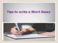 How To Succeed in Short Essay Writing PowerPoint PPT Presentation