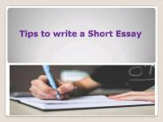How To Succeed in Short Essay Writing