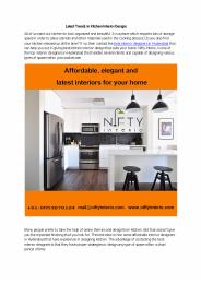 Latest Trends in Kitchen Interior Designs