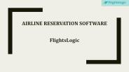 Airline Reservation Software