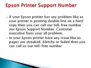 Epson Printer Support Number