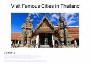 Visit Famous Cities in Thailand
