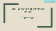 Airline Ticket Reservation System