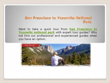 San Francisco to Yosemite National Park