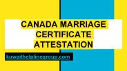 Canada marriage certificate attestation