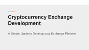 Cryptocurrency Exchange development