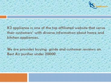 Select the Best Air Purifier for Yourself