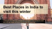 Best places in India to visit this winter