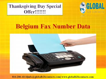 Belgium Fax Number Data