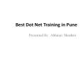 Best Dot Net Training in Pune PowerPoint PPT Presentation