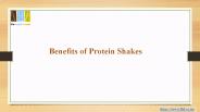 Benefits of Protein Shakes
