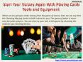 Start Your Victory Again With Playing Cards Tools and Equipment PowerPoint PPT Presentation