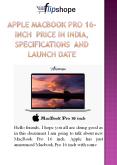Apple MacBook Pro 16-inch Price in India, Specifications and Launch Date PowerPoint PPT Presentation