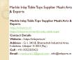 Marble Inlay Table Tops Supplier Maahi Arts & Exports PowerPoint PPT Presentation
