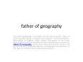 father of geography PowerPoint PPT Presentation