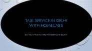 Taxi Service in Delhi