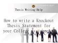 Thesis writing help for Singaporean students PowerPoint PPT Presentation