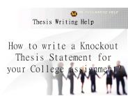 Thesis writing help for Singaporean students