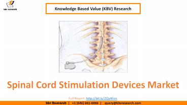 Spinal Cord Stimulation Devices Market