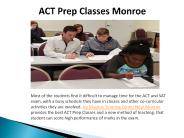 ACT Prep Classes Monroe