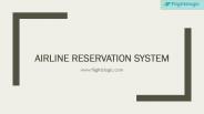 Airline Reservation System
