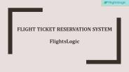 Flight Ticket Reservation System