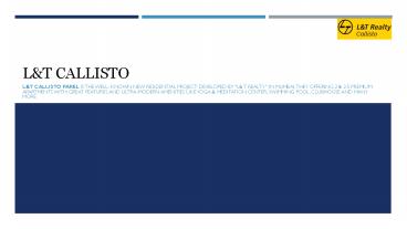 L&T Callisto Parel Brochure | Get Price List, Floor Plan | New Project