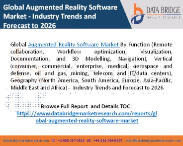 Global Augmented Reality Software Market presentation | free to download