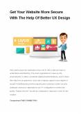 Get Your Website More Secure With The Help Of Better UX Design PowerPoint PPT Presentation