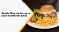 Simple Ways to Increase your Restaurant Sales PowerPoint PPT Presentation