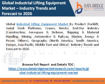 Global Industrial Lifting Equipment Market