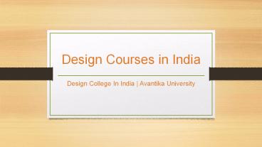 Design Courses in India - Avantika University