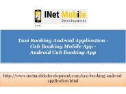 Taxi Booking Android Application