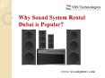 Speakers Rental Dubai - AV Rental Dubai PowerPoint PPT Presentation