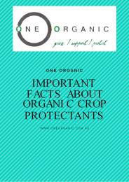 Important Facts About Organic Crop Protectants