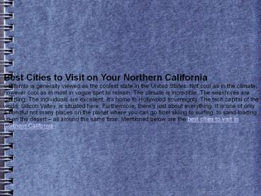 Best Cities in Northern California