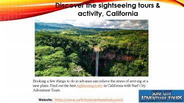 Discover the sightseeing tours & activity, California (1)