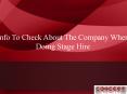 Info To Check About The Company When Doing Stage Hire PowerPoint PPT Presentation