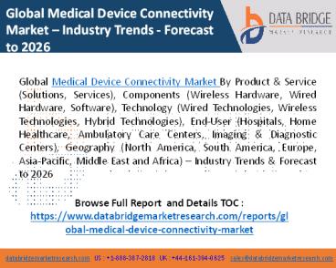 Medical Device Connectivity Market