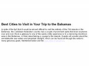 Best Cities in Bahamas