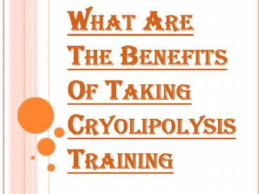 What is the Syllabus Covered in Cryolipolysis Training?
