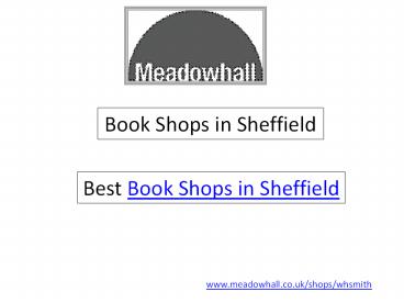 Book Shops in Sheffield